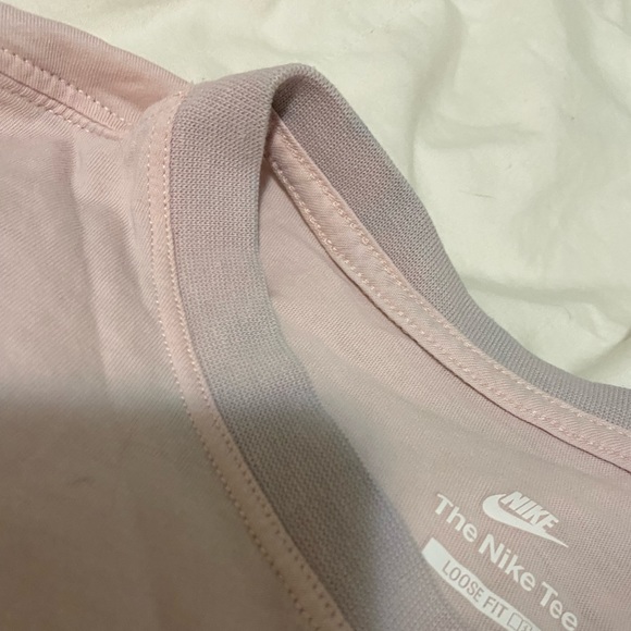 Light Pink Cropped Nike Tshirt - Picture 2 of 4